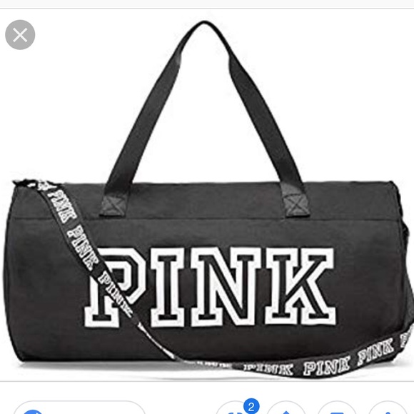 PINK Victoria's Secret Handbags - PINK Black Gym Duffle Bag